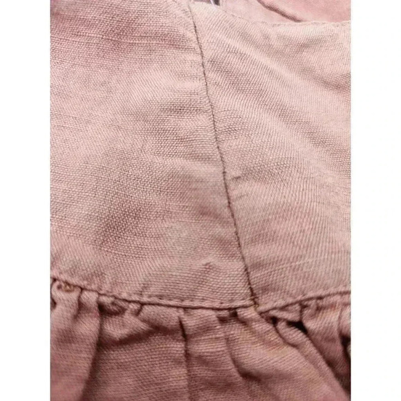 Free People Women's S Rose Tie-Back Erin Apron Mini Dress with Ruffle Sleeves - Picture 5 of 9